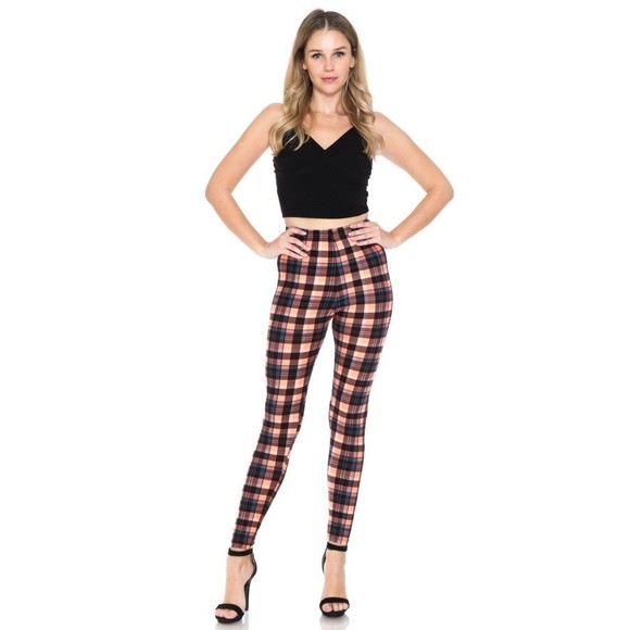 Multi Printed, High Waisted, Leggings With An Elasticized Waist Band - Picture 2 of 10